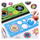 2 Réguas Espirógrafo Mandala Spirograph Desenho Circulares