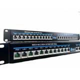 2 Reguas Patch Panel Gigabit Poe 24v 12 Portas 10 100 1000