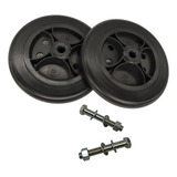 2 Roda Dianteira Aro 6 Preta Jaguaribe Para Cadeira De Rodas