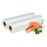 2 Rolos Bobina De Saco Plástico A Vácuo Gofrada 25cm X 5 M