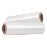 2 Rolos Bobinas De Filme Stretch Embalar 50cm X 25 Micra 2kg