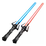 2 Sabre De Luz Star Wars Espada Led Realista Vermelho E Azul