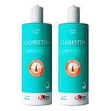 2 Shampoo Cloresten Antifungico 500 Ml Fragrância Neutro Kit
