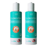 2 Shampoo Cloresten Para Cão Cães Gatos Antibacteriano 200ml
