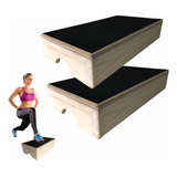 2 Step Antiderrapante Caixote Madeira Academia 50x27x10