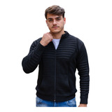 2 Suéter Masculino Lã Blusão De Frio Masculina Bolso E Zíper