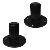 2 Suporte Chapéu Metal Para Pedestal Caixas De Som Reforçado