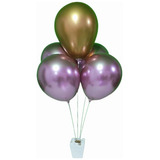 2 Suporte De Bexiga Pega Balão 9 Vareta Imita Gas Helio 50cm