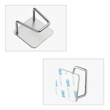 2 Suporte De Esponja Bucha Pia Aço Inox Louça Cozinha Gancho