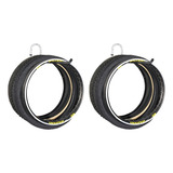 2 Suporte Organizador De Parede Para Aros E Pneus Al 06 Cor Preto