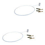 2 Suporte Para Bola Pilates Branco Já Com Parafusos 