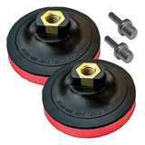 2 Suporte Para Lixa Lixadeira Esmerilhadeira 100mm Velcro 4