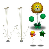 2 Suportes Balão Bexiga Pega Balão 5 Hastes Flexíveis 65 Cm