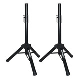 2 Suportes Pedestal Tripé Caixa Som Acústica Audio Ativa Passiva Profissional Ajustável Amvox Tp001