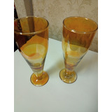 2 Taças De Cristal Antigas E Lindas 19 Cm Altura