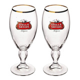 2 Taças Stella Artois 250 Ml Em Vidro Cerveja Chopp Cor Incolor