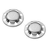 2 Tampa Cubo Cromada Traçao Traseira 8 Furos Caminhao