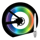 2 Tampas Válvula Roda Bike Carro Moto Luz Led Lâmpada Neon