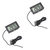 2 Termômetro Digital Lcd Temperatura  50 50 Com Sensor Ntc