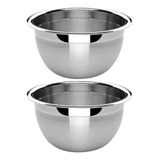 2 Tigela Bowl De Inox 30cm Grande Massas Cozinha Industrial