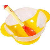 2 Tigelas Bowl Tampa Ventosa E Colher Sensor Infantil Bebê