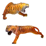 2 Tigre Borracha Animais Selvagem Brinquedo