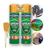 2 Tinta Spray P Pintar Moveis Metal Plastico Mdf Eucatex DOURADO 
