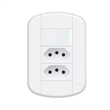 2 Tomadas 10a 250 Interruptor 16a 2p t Linha Fame Blanc