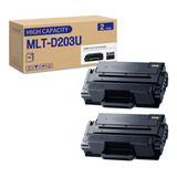 2 Toner Mlt d203u P Samsung M4070fr M4020nd Sem Chip