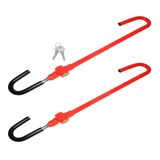 2 Travas Segurança Volante Pedal Antifurto Universal 50cm