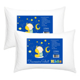 2 Travesseiros Macios Infantil Bebê Antialérgico Lavável Cor Branco