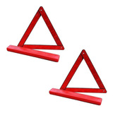 2 Triângulos De Sinalização Veicular Automotivo Carro Estojo