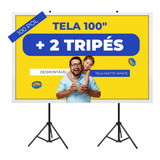 2 Tripé Suporte Pedestal Tela Projeção Projetor Porta Banner