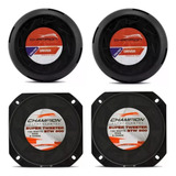 2 Tweeter 2 Driver Champion 400w 8 Ohms Similar Selenium Cor Preto