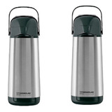 2 Un Garrafa Térmica Quente E Fria 1litro Aço Inox Termolar