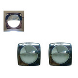 2 Un Luz De Cortesia 3 Branco Frio Leds Abs 12v Cromado