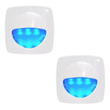2 Un Luz De Cortesia Azul 3 Leds 12v Lancha