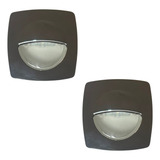 2 Un Luz De Cortesia Branco Frio Cromada 3 Leds 12v Lancha