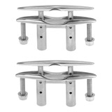 2 Uni Cunho Retrátil Aço Inox 15 Cm 6 Polegadas Barco Lancha