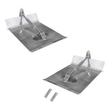 2 Uni Flap Hidrodinâmico 20 X 20 5 Cm Aço Inox Barco Lancha