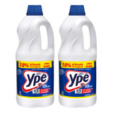 2 Unid Água Sanitária Ypê Frasco 2 L Gts 200ml Cloro Ativo