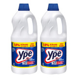 2 Unid Água Sanitária Ypê Frasco 2 L Gts 200ml Cloro Ativo