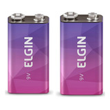 2 Unid Bateria Recarregável 9v 250 Mah Elgin blister C 1 