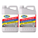 2 Unid Cera Liquida Auto Brilho Start 5 Litros Incolor