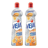2 Unid Limpador Multiuso Veja Power Fusion 500ml Laranja