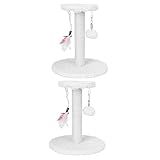 2 Unidades Brinquedos Poste De Sisal árvore De Gato Arranhador Condomínio Para Gatos O Gato Carrinho De Gato