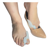 2 Unidades De Corretor Ortopédico Separador Silicone Joanete Cor Branco Tamanho Ajustável