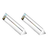 2 Unidades De Prisma Triangular De Vidro Óptico De Cristal D