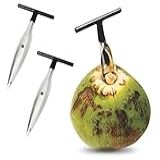 2 Unidades Furador De Coco Inox Fácil Corte Preciso Versátil E Fácil Limpeza Fura Coco Perfurador Manual Abridor Abridor Furador Perfurador Prático Perfuração