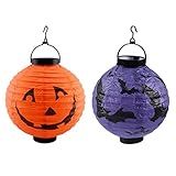 2 Unidades Lanternas De Papel Do Dia Das Bruxas Lanternas Decorativas Lanterna Led Lanternas Led Lanterna De Decoração De Halloween Lanternas De Halloween Decorar Portátil Metal